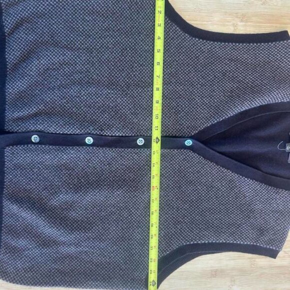 Tasso Ella Men’s Vintage Cashmere Vest XL Brown Tan Subtle Print Classic - Picture 5 of 6